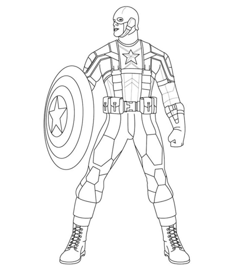 Amazing Captain America Coloring Pages For Your Little One