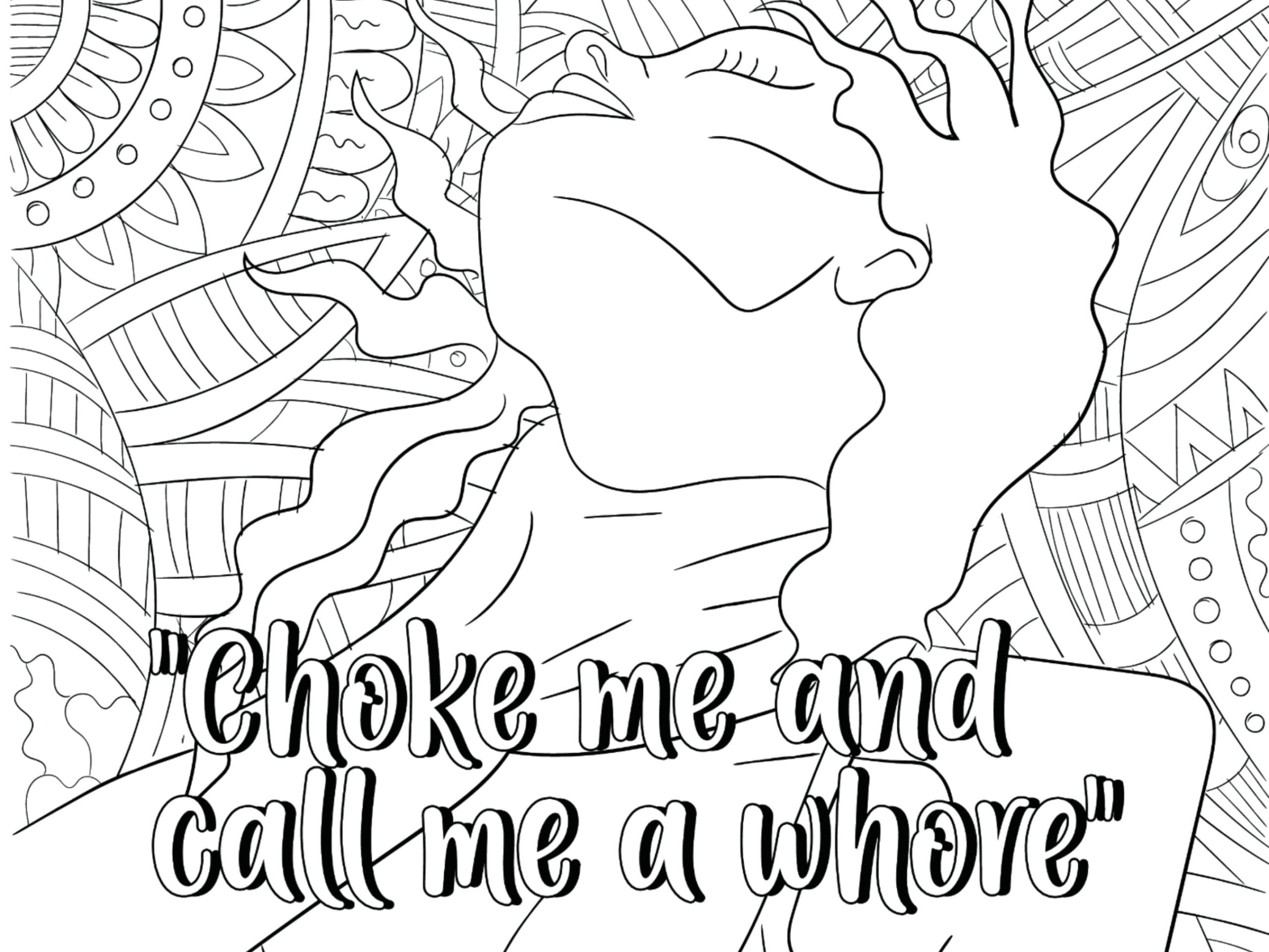 Choke Me & Call Me a Whore an erotic printable adult - Etsy Österreich
