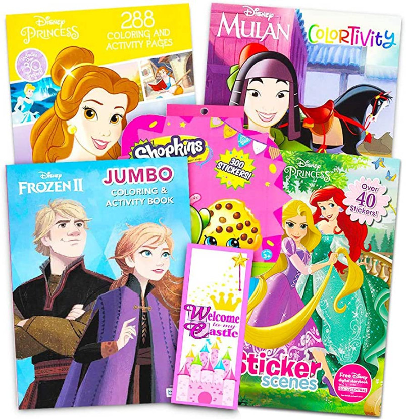 Disney Princess Coloring Book Super Set - Bundle Includes  Disney Princess  Books Filled with Over 00 Coloring Pages and Activities and Over