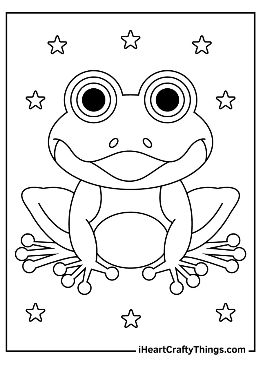 Frog Coloring Pages (Updated )