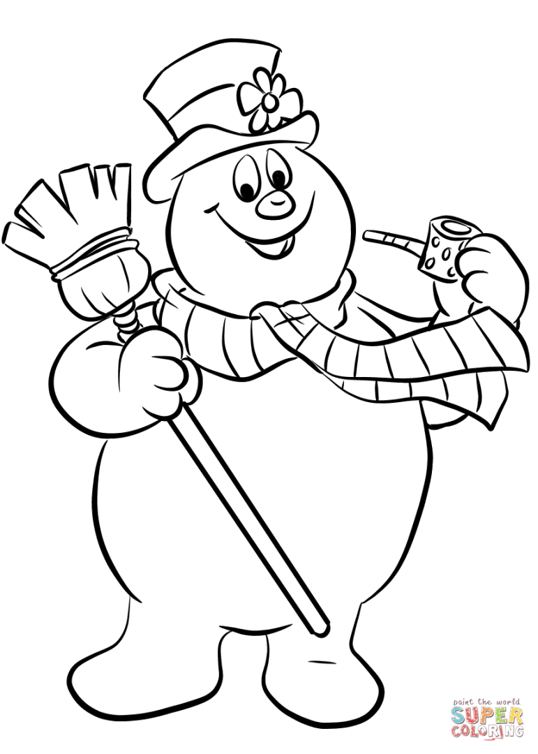 Frosty the Snowman coloring page  Free Printable Coloring Pages