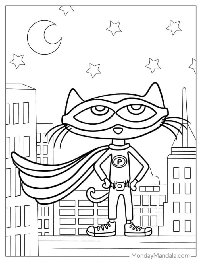 Pete The Cat Coloring Pages (Free PDF Printables)