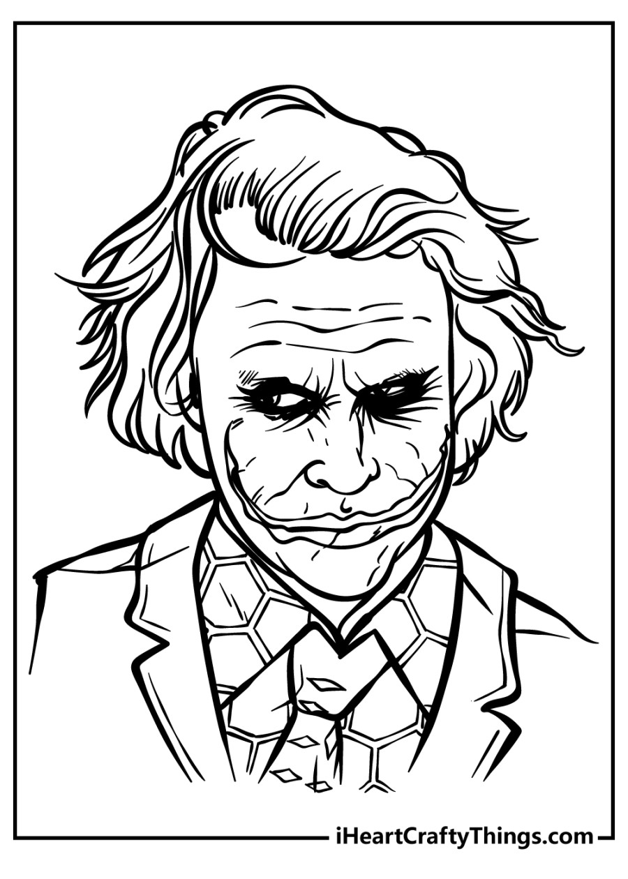 Printable Joker Coloring Pages (Updated )