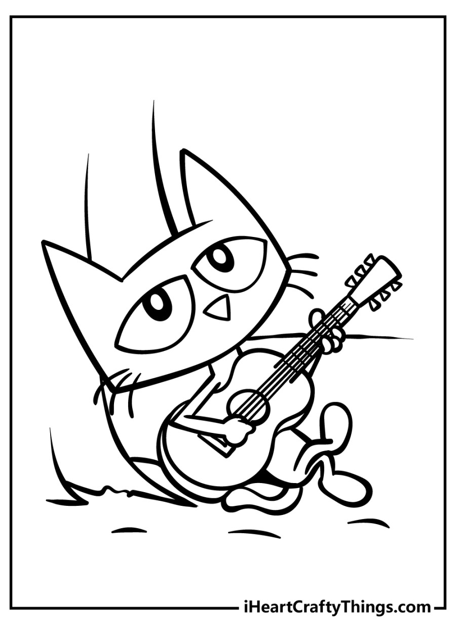 Printable Pete The Cat Coloring Pages (Updated )