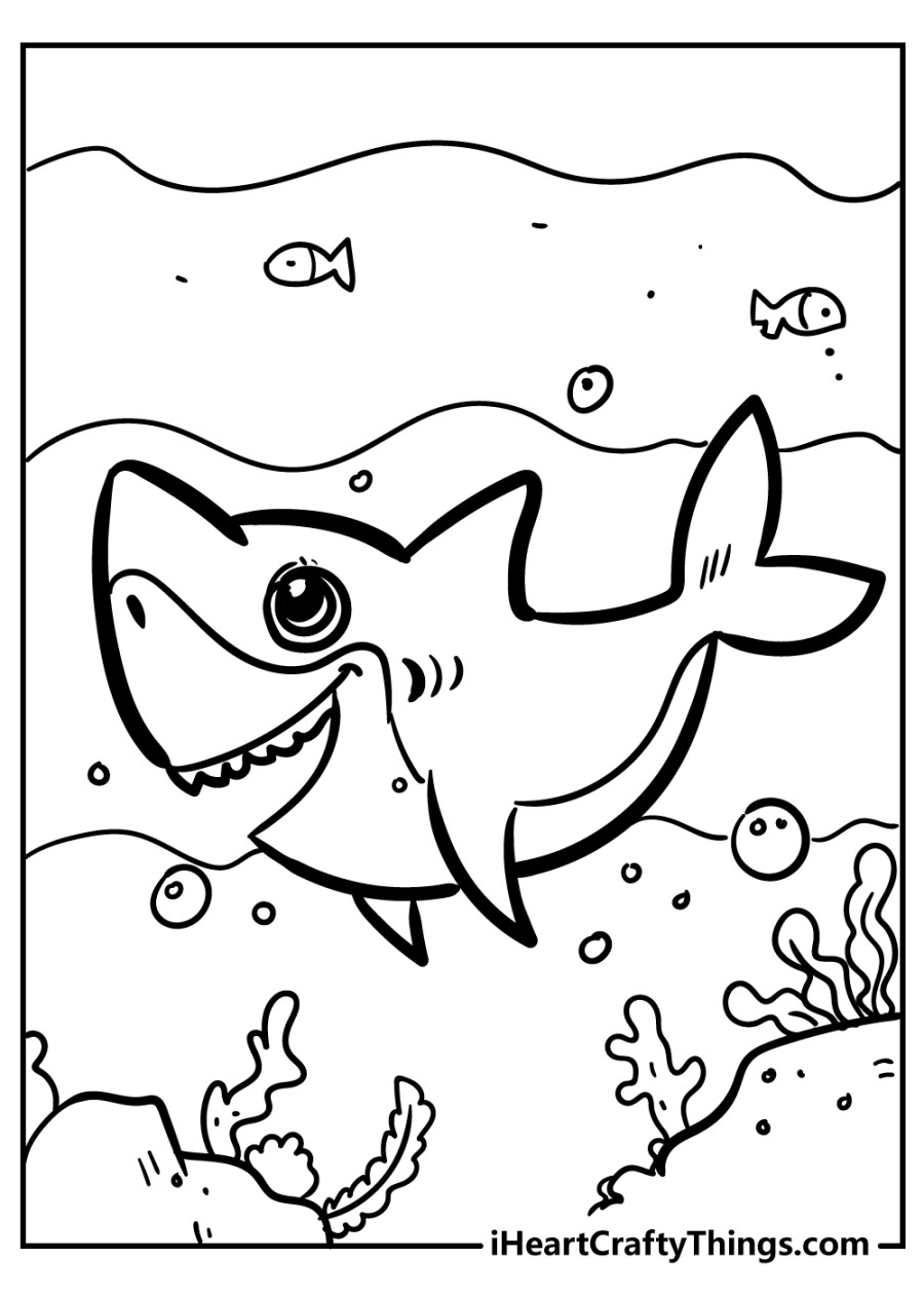 Shark Coloring Pages (Updated )