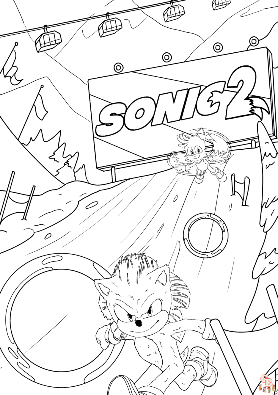 Sonic the Hedgehog  Movie Coloring Pages