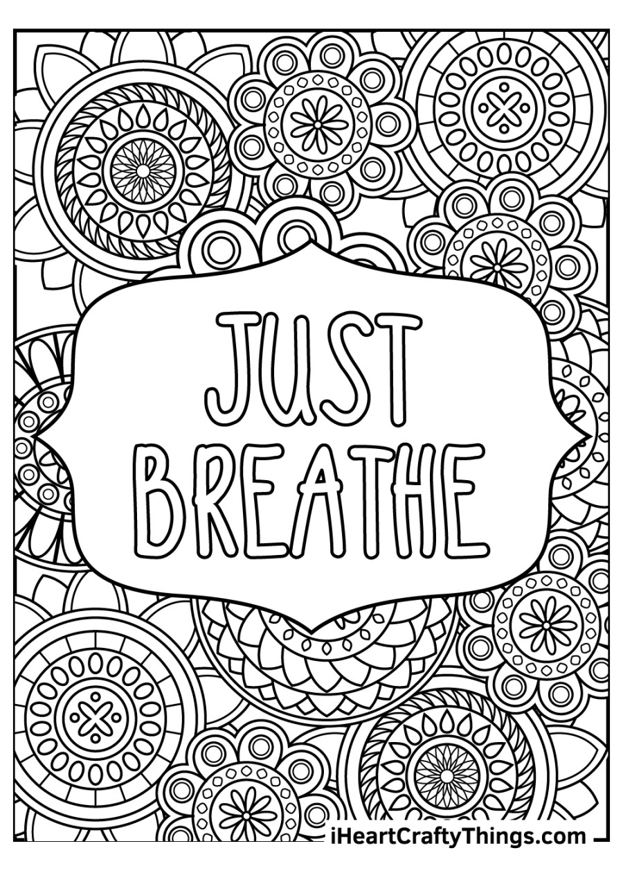Stress Relief Coloring Pages (Updated )
