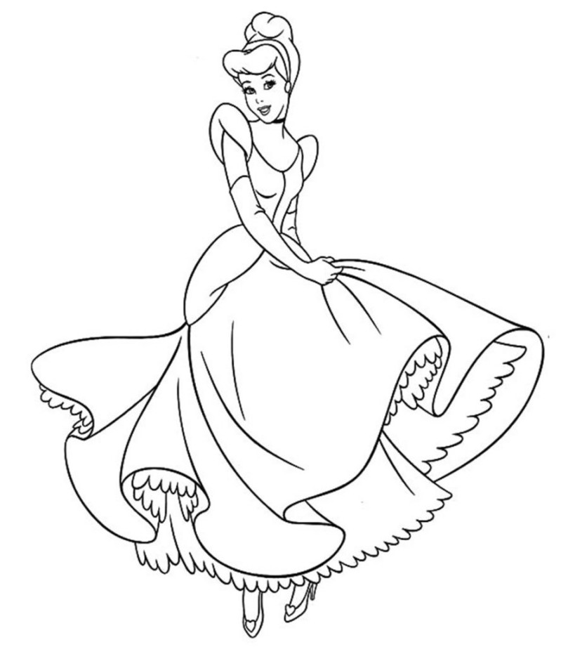 Top  Free Printable Cinderella Coloring Pages Online