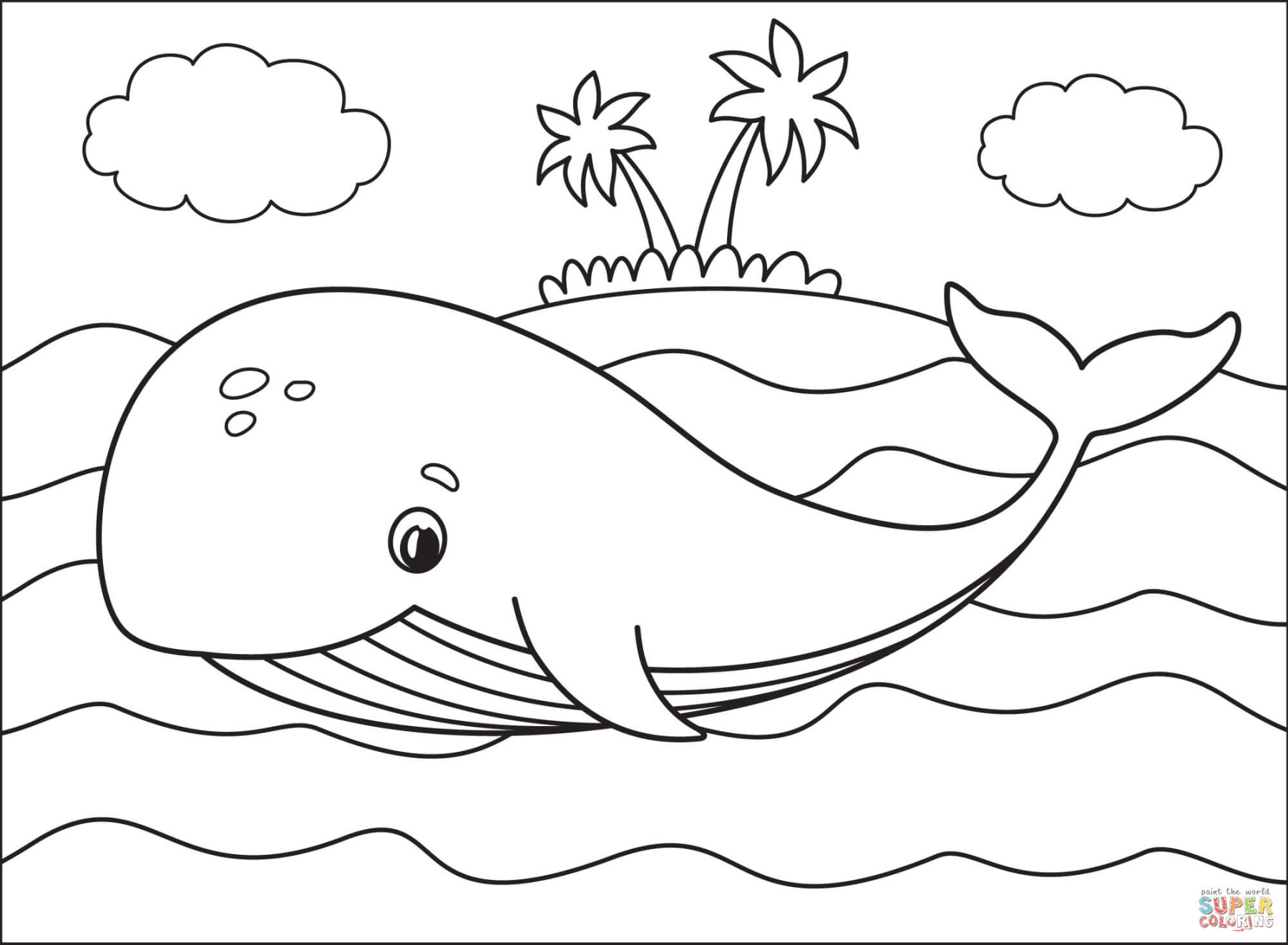 Whale coloring page  Free Printable Coloring Pages